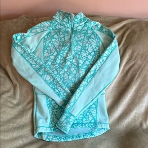 Avalanche Aqua and White Patterned Pullover